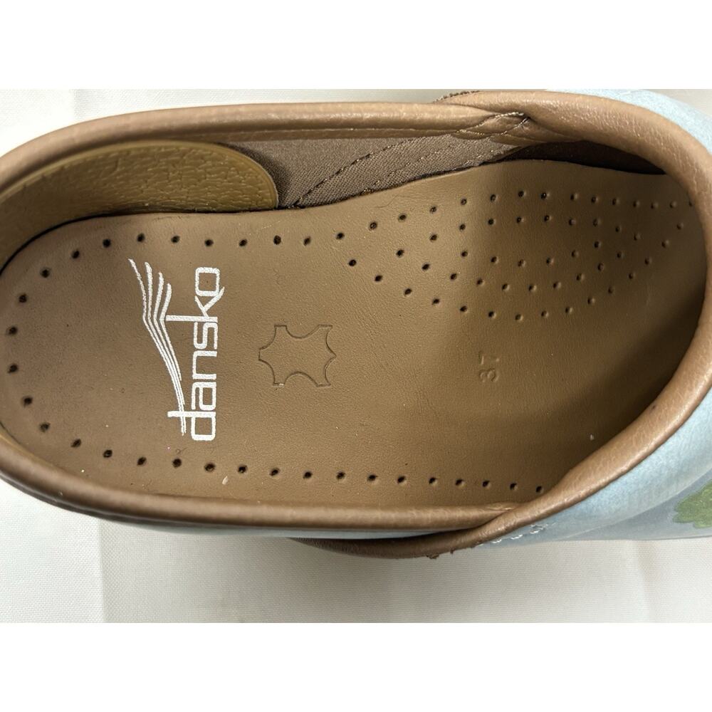 Dansko Twin Pro Dog Walkers Milled Nubuck Womens Clogs Blue/Brown Size 37 - Picture 4 of 15
